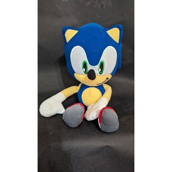Sonic The Hedgehog 11" Plush Doll Toy Factory Sega Modern Toy Green Eyes - Picture 1 of 9